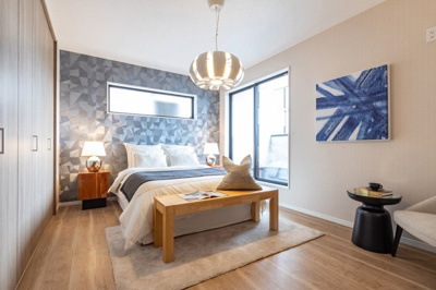 【洋室】 | マイタウン浜甲子園プレミアム◇◆限定1区画◇◆モデルハウス◇◆ | 【同社施工例写真】
主寝室♪
全居室に収納があるので、収納には困りません♪