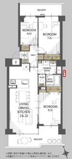 【間取り】 | ベルヴィル大宮B棟