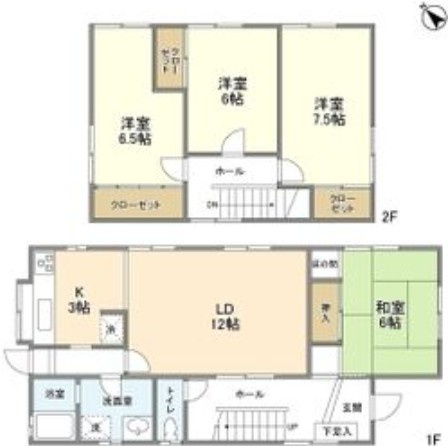 古江台2丁目貸家の間取り