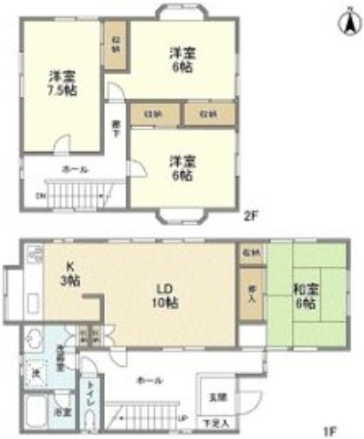 古江台2丁目貸家の間取り
