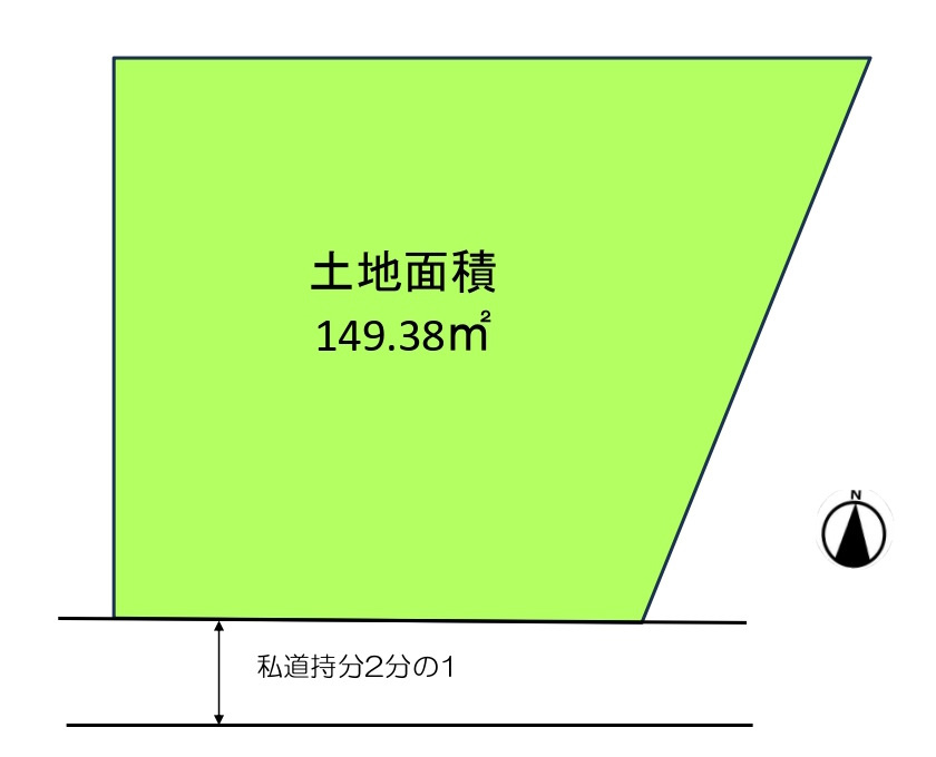 敷地面積45坪　売地　川越市府川