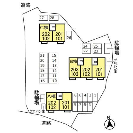 サンライズヒル　Ｃの区画図|他社様掲載物件もまとめてご紹介、ご案内可能です(^^)/