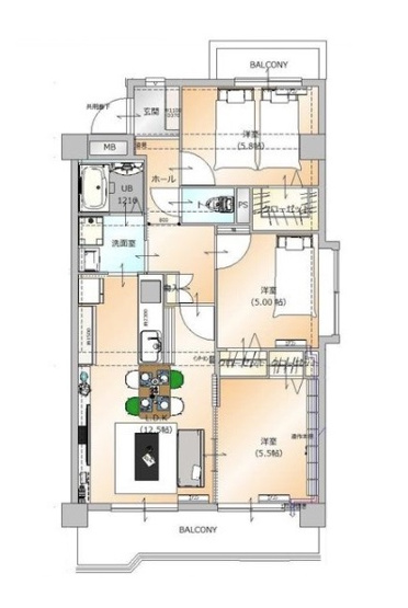 【間取り】 | クレッセンド清水ヶ岡【名古屋市賃貸・RC造】