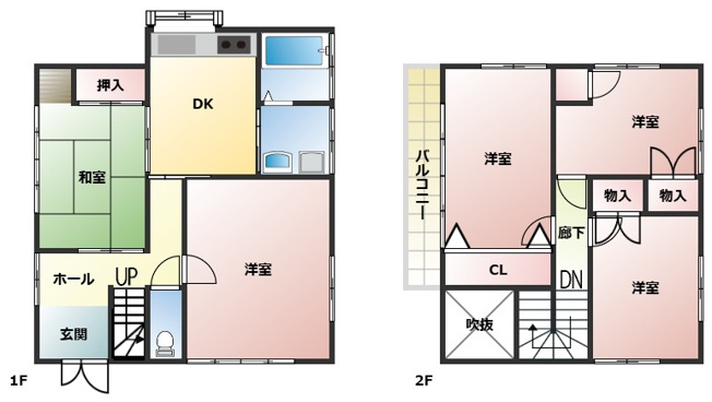 【間取り】 | 那珂市菅谷　5DK