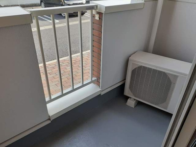 【バルコニー】 | ヴィラ・大堀端Ａ | 落ち着いた時間を過ごせるバルコニーです