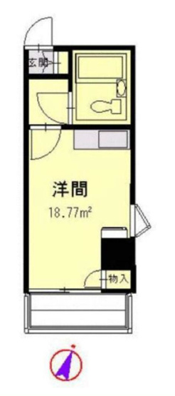 【間取り】 | ライオンズマンション西八王子第二 | ワンルームは一人暮らしに最適で家賃を抑えやすく掃除も楽な点が魅力です。生活空間がコンパクトにまとまるため、動線が短く、生活しやすいです。家具の配置も工夫次第で個性を出しやすく、自由な空間を楽しめます。