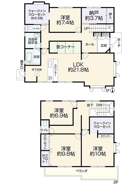 リフォーム　中古戸建　岐阜市日野南8丁目　平成4年築の間取り