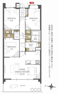 【間取り】 | ビクトリアアネーロ大宮
