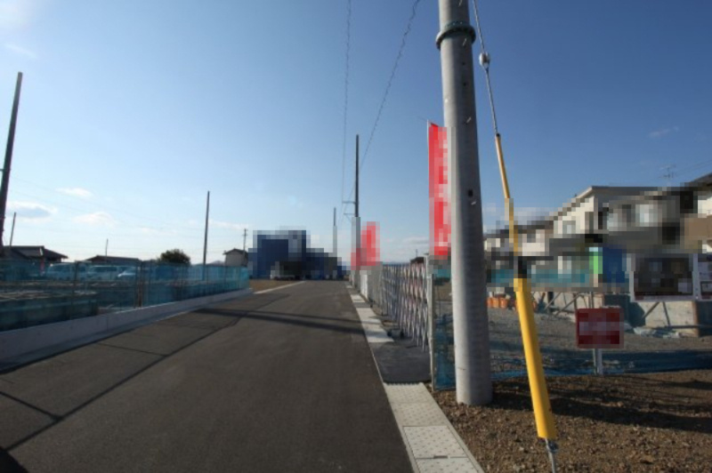 一宮東町　新築戸建　2号棟　【全2区画】の前面道路含む現地写真|接面道路　6.0ｍ