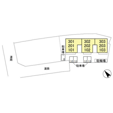 ソレイユⅡの区画図