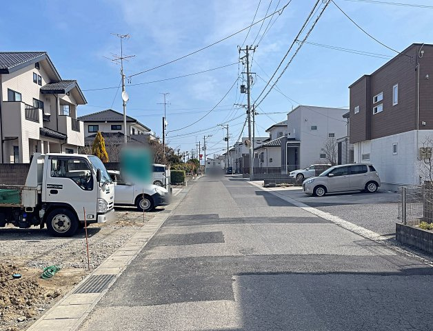 新築戸建・新築建売　郡山市八山田西第2　行健第二小・明健中の前面道路含む現地写真