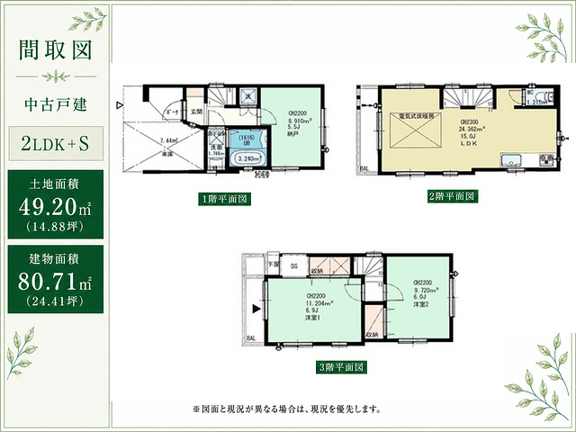 渋谷区本町2丁目の間取り|随所にゆとりを感じる車庫付き３ＬＤＫです。お子さまも憧れの個室が持てます。ただ暮らすだけでなく、快適さを求めて毎日気持ちの良い日々を。