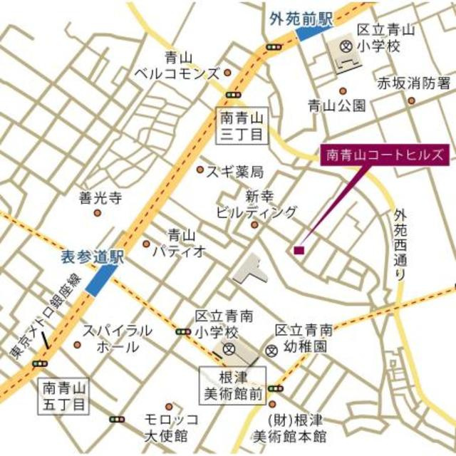 南青山コートヒルズの地図