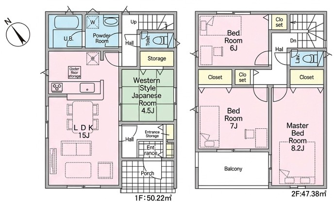 [新築住宅] 鴻巣市筑波 第5 全3棟の間取り
