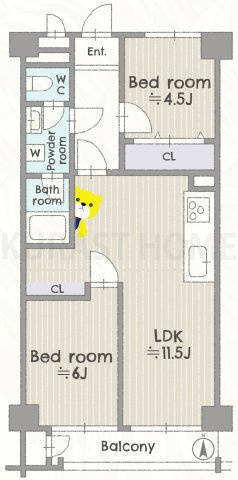 西京極ガーデンハイツ　2階の地図