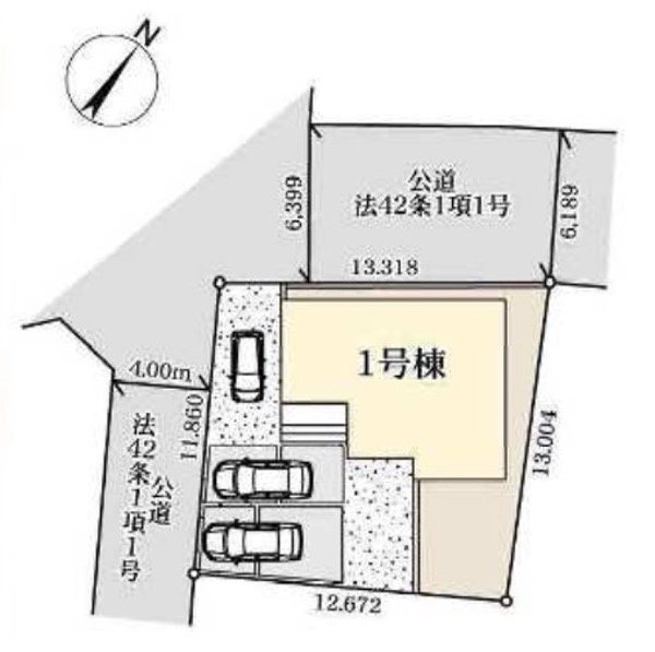 [新築住宅] 鴻巣市袋 第2 全1棟の区画図
