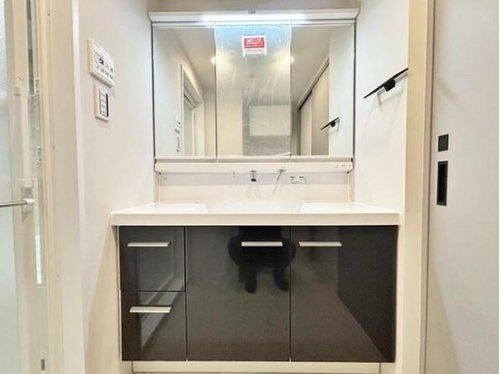 エクセルシオール新桜台の独立洗面台|収納力のある洗面化粧台。朝の身支度もスムーズに行えます。