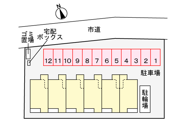 フレッサⅡの地図|駐車場
