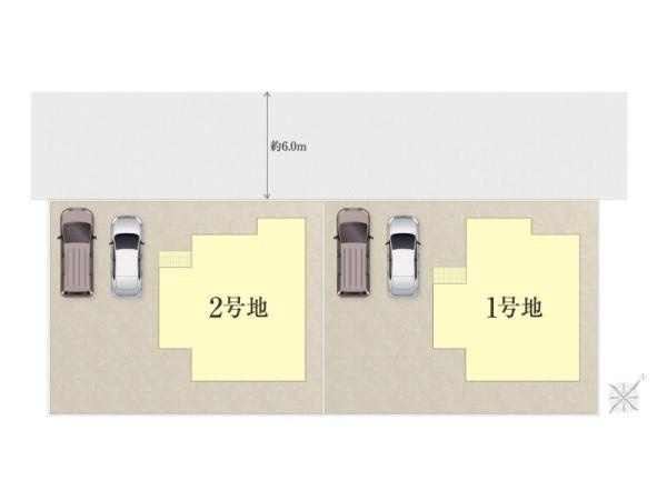 タマタウン大在西 1号地の区画図|※図面と現況が異なる場合は現況を優先させていただきます。