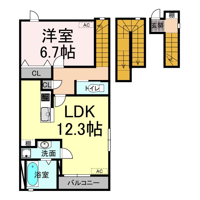 アルカディアB棟の間取り