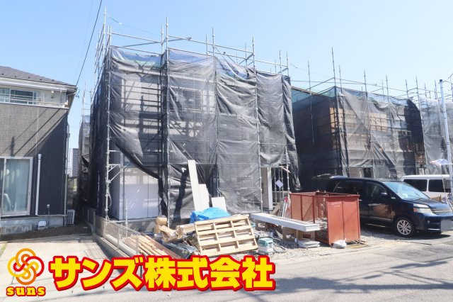 郡山市八山田西2丁目　　　　１号棟　　　行健第２小学校、明健中学区の外観|南西側から見た区画全体