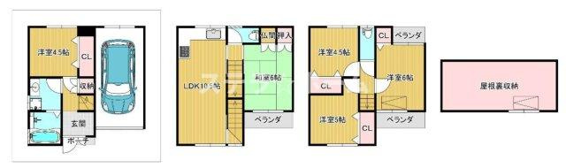 下新庄2 中古戸建の間取り