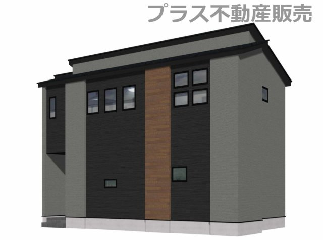 【外観】 | 福岡市東区香椎3丁目5期　1号棟（全1棟）【仲介手数料無料・0円】 | 完成イメージの外観パースです。