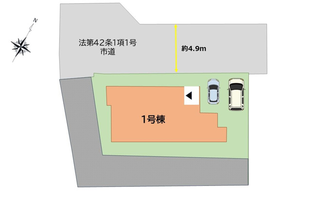 【区画図】 | 福岡市東区香椎3丁目5期　1号棟（全1棟）【仲介手数料無料・0円】 | 区画図です。1号棟