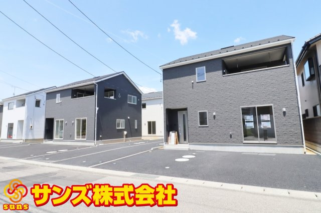 郡山市八山田西2丁目　　　　６号棟　　　行健第２小学校、明健中学区の外観|南東側から見た区画全体