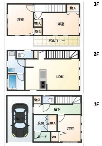【間取り】 | 3LDKは、リビングダイニングキッチンと3つの居室がある間取り。ファミリー層に非常に人気の高い間取りで、広々としたリビングで家族団らんを楽しみ、個室でプライベートな時間も確保できるのが大きな魅力です。