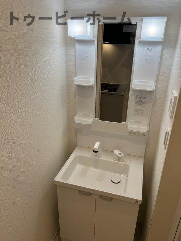 入間市豊岡3丁目アパートの洗面所|脱衣スペースもあります