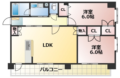 熊本市東区八反田１丁目の賃貸マンションの間取り|※現況優先