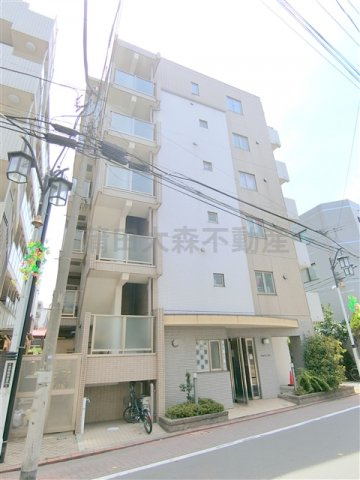 パピエ・レイの外観|外観タイル張り　2005年11月築　RC鉄筋コンクリート造地上6階建て総戸数18戸の賃貸マンション　東京都大田区南蒲田1丁目　京浜急行本線京急蒲田駅　京急空港線糀谷駅利用可能な立地！