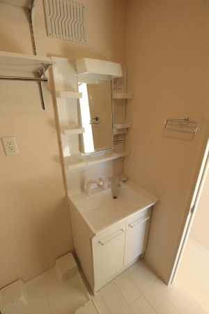 エレガンス筑後【キャッシュバック対象】の独立洗面台|独立洗面台あり、毎朝おしゃれに忙しい女性の方におすすめです