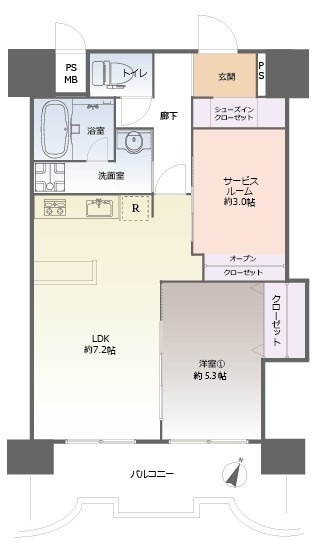 【間取り】 | ニューライフ薬院 | 2月にリフォーム完了しているので、気持ちよく新生活を始められます。ペットの飼育もご相談いただけます