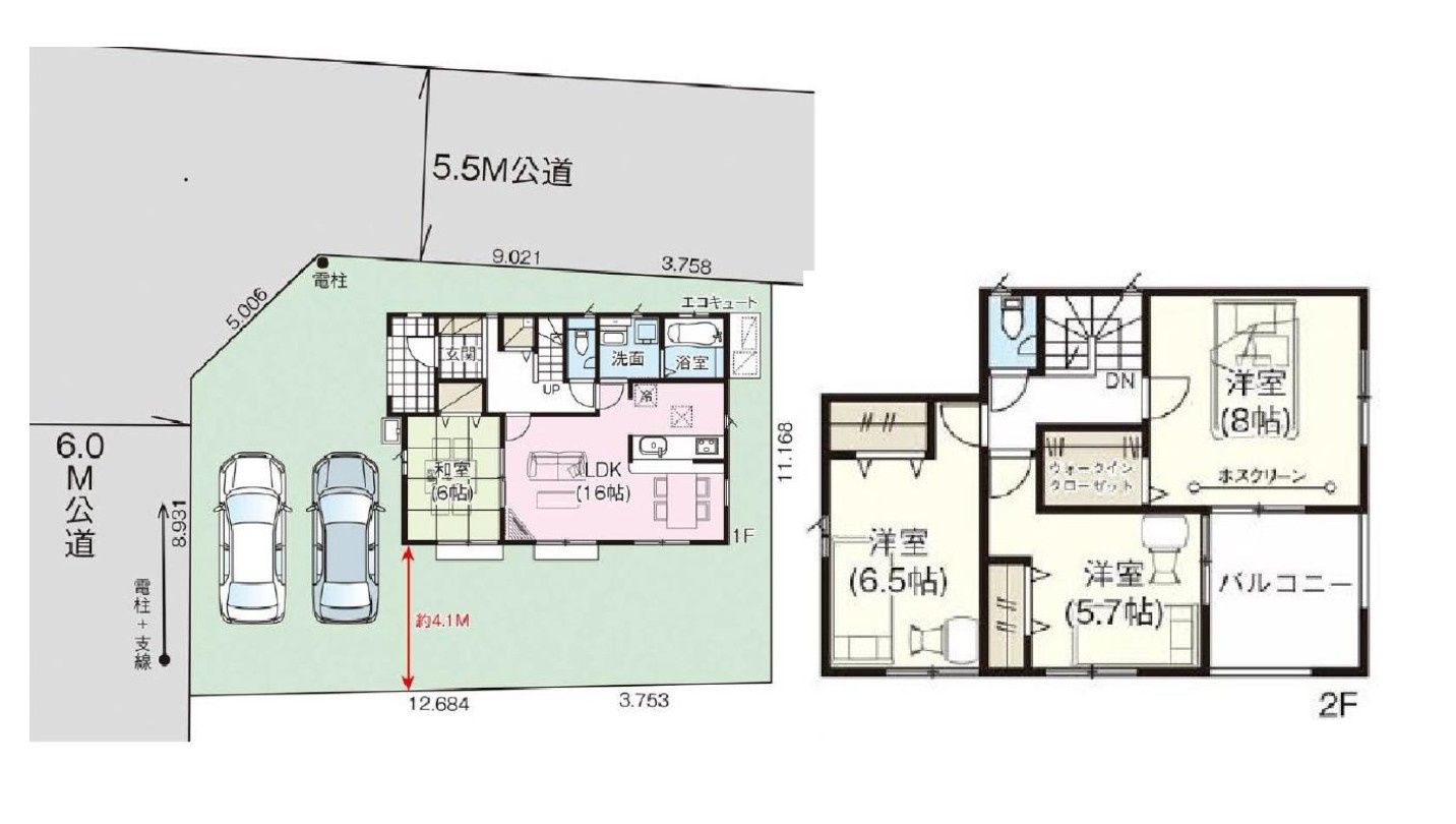 天童市柏木町２丁目【中古住宅】の間取り|間取り図