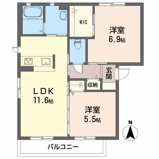【間取り】 | クレセオ森 Ｂ棟