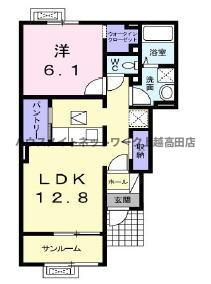 ルミナス　Ｋ＆Ｅの間取り|間取図