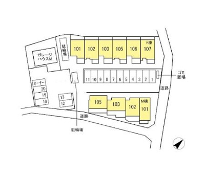 【区画図】 | セルジェ竹下 M館