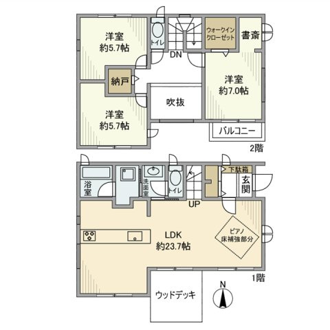 大室戸建の間取り