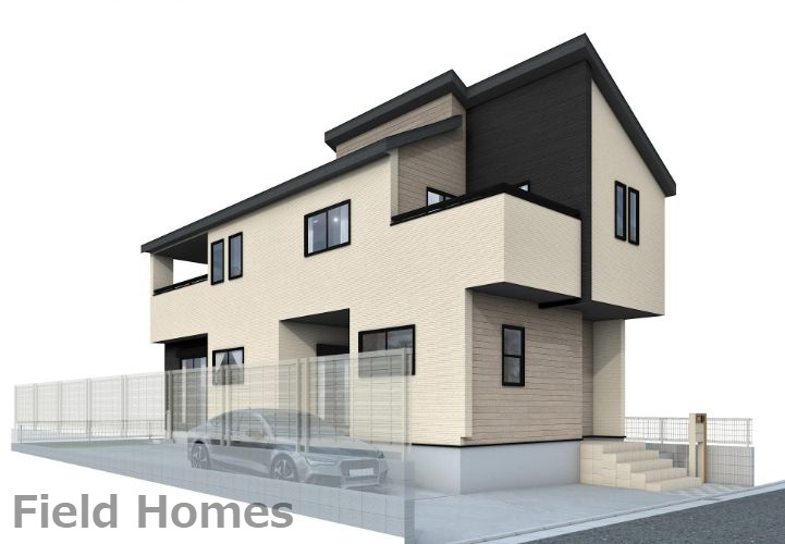茅ヶ崎市堤新築戸建て　3期1号棟の外観パース|外観イメージ「茅ヶ崎市堤新築戸建て　1号棟」
