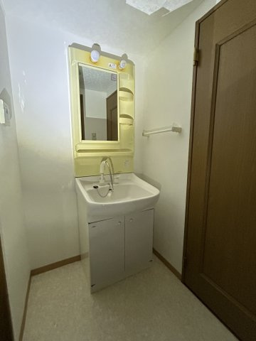 ダイアモンド新白河Ⅴの洗面所|明るい洗面所です
