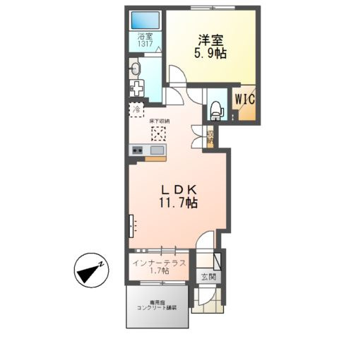 （仮称）千葉市若葉区小倉町新築アパートの間取り