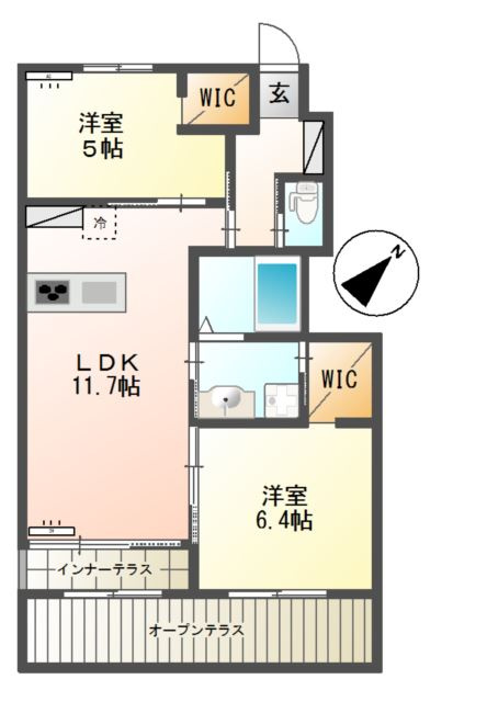 ラフィーネAの間取り