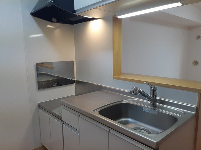 宮の杜のキッチン|コンパクトなキッチンで掃除もラクラク