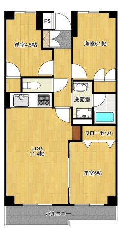 ＮＳ相模大野マンションの間取り