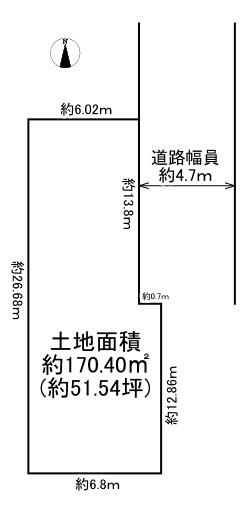 【土地図】 | 門真市四宮6丁目　売土地