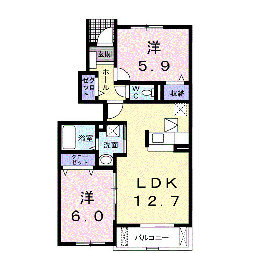 【間取り】 | リバーサイドサワナミＣ