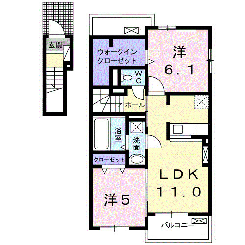 エスポワール　リアン　Ｂの間取り