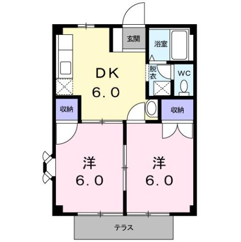 ラポール平山の間取り